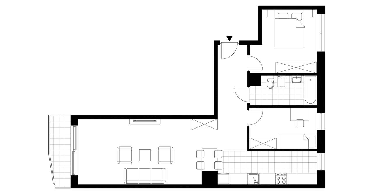 3-pokojowe mieszkanie 68m2 + balkon Bezpośrednio - Pełny obrazek: 3/8