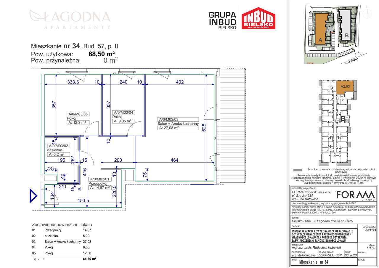 Łagodna Apartamenty | mieszkanie 3-pok. | A_34 - Pełny obrazek: 3/8