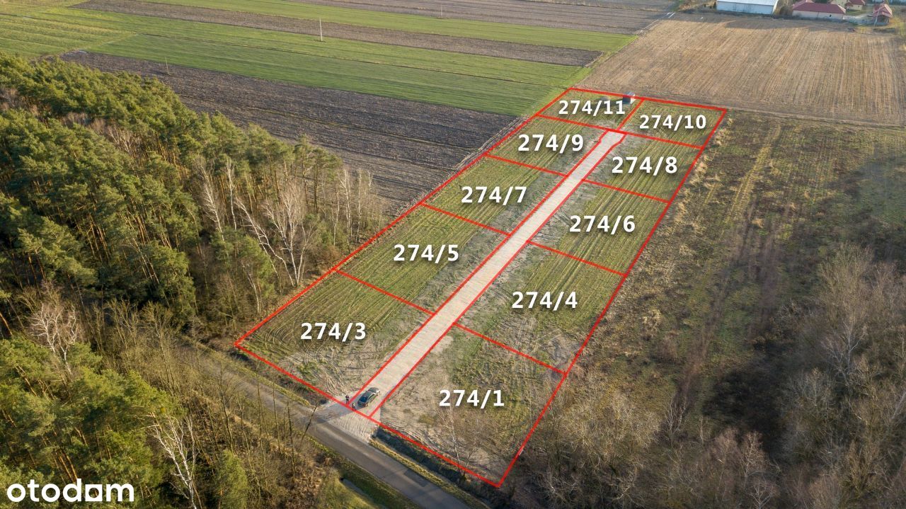 Działki budowlane - 1025m2 Sroczków gmina Pacanów