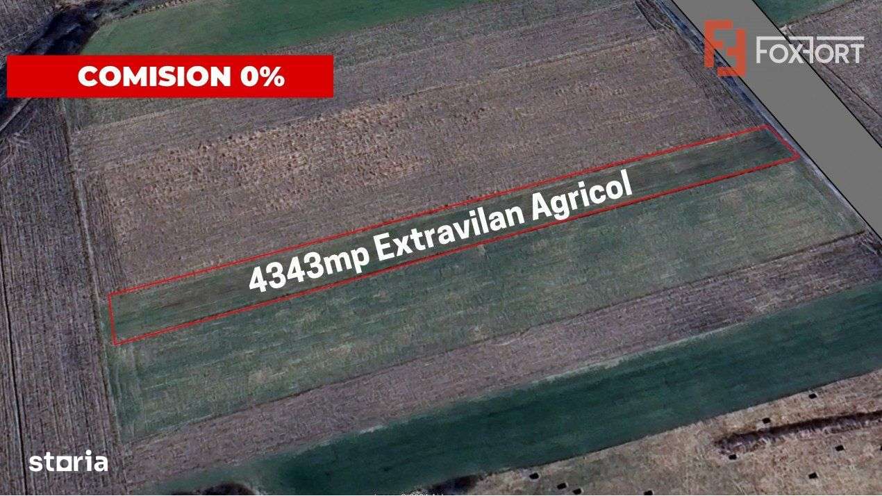 COMISION 0% Teren extravilan agricol, Utvin - 4343 mp - Imagine principală: 1/2