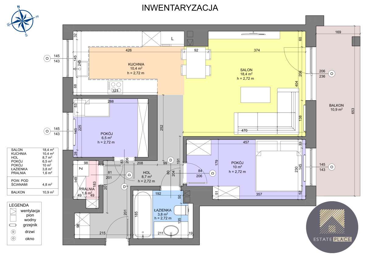 Piękne 3 pokoje 4 min od kolei z garażem i kom lok-8