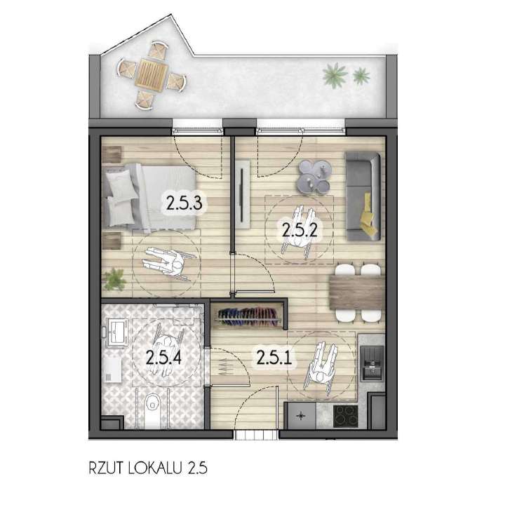 2 pokojowe, inwestycyjnie,  500 m do plaży, Międzyzdroje 20 min., - Pełny obrazek: 3/8
