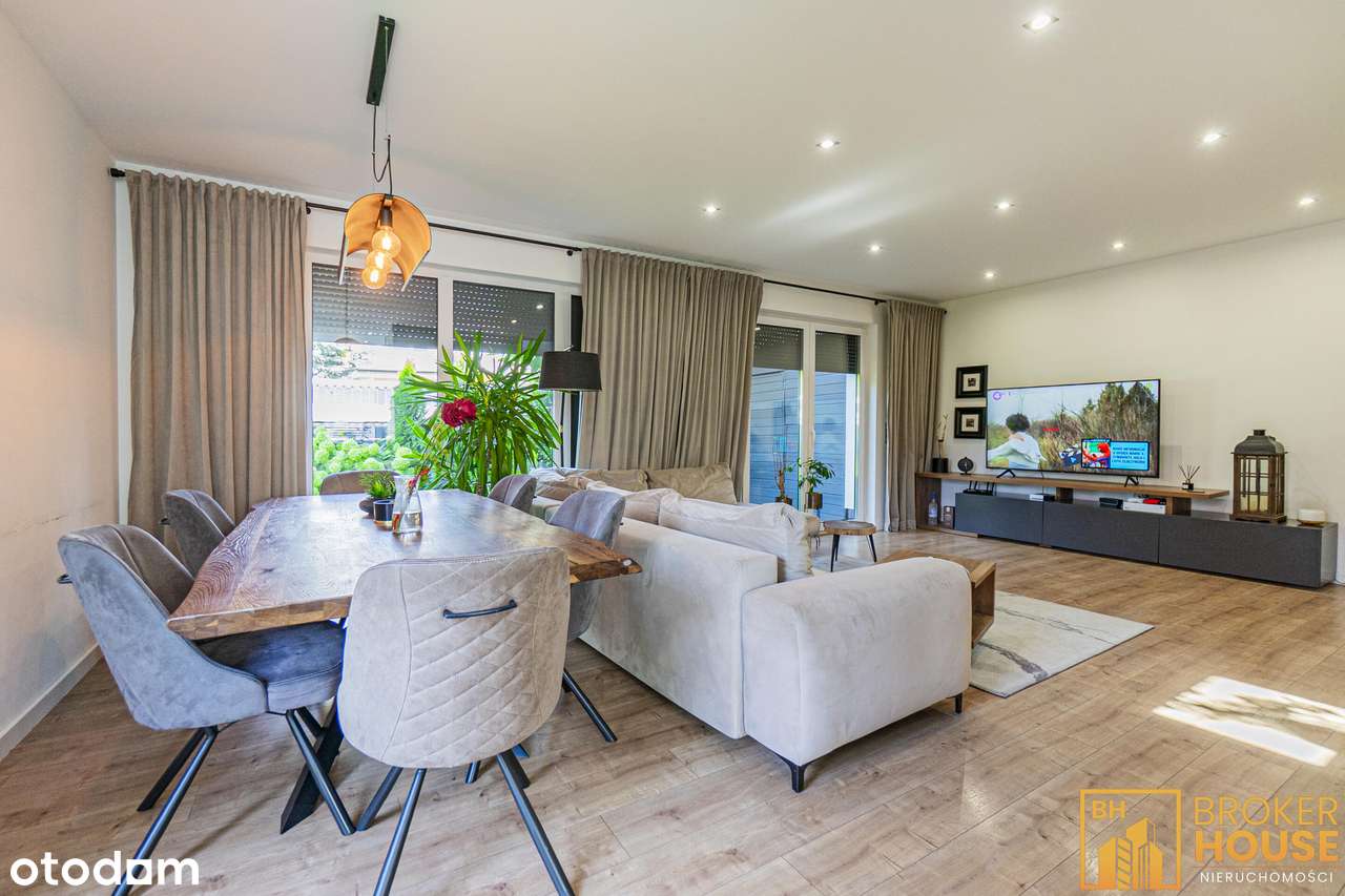 Nowoczesny dom w zabudowie bliźniaczej z ogrodem-5