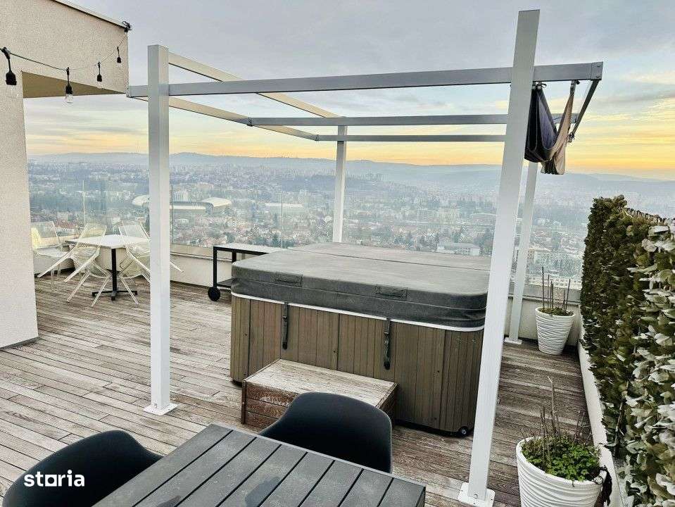 Penthouse de inchiriat cu jacuzzi, 90 mp si 80 mp terasa, zona Gruia - Imagine principală: 4/19