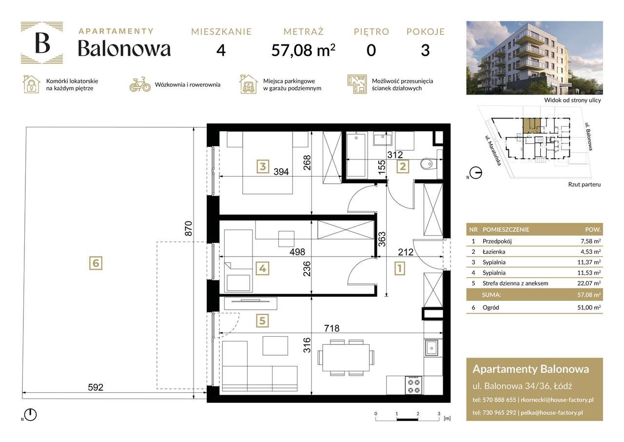 Apartamenty Balonowa  | mieszkanie 3-pok. | 4 - Pełny obrazek: 2/9