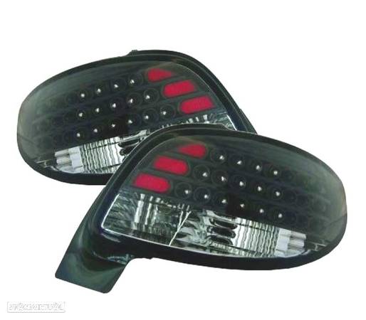 FAROLINS TRASEIROS LED PARA PEUGEOT 206CC 98-09 PRETO - 1