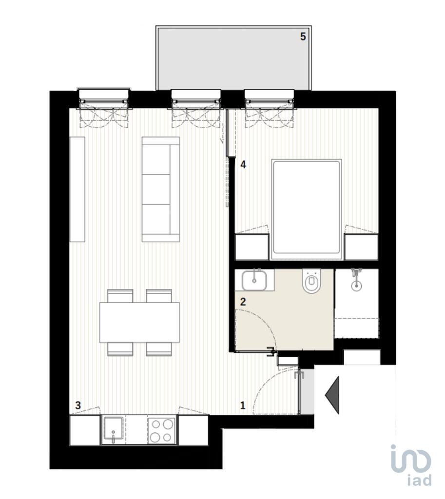 Apartamento T1 em Porto de 47,00 m2