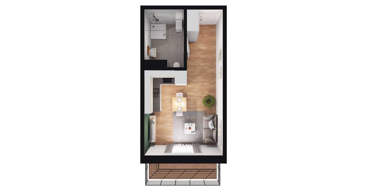 Apartamenty Książęce  | mieszkanie 1-pok. | 4 - Pełny obrazek: 3/9