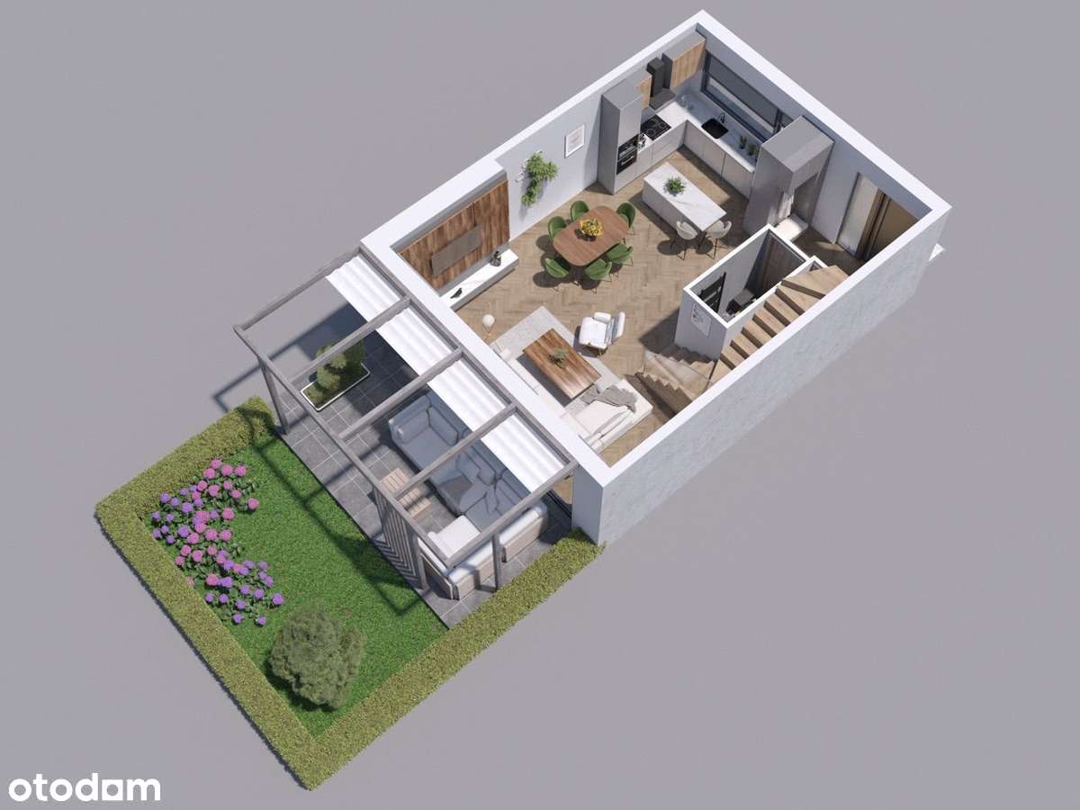 Segment z garażem i ogród przy Parku Cietrzewia-willowe Stare Włochy-1