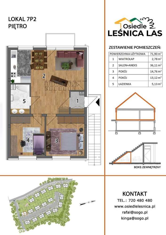 128m²+OGRÓD67m²+balkon+2 m.parkingowe POD LASEM-14