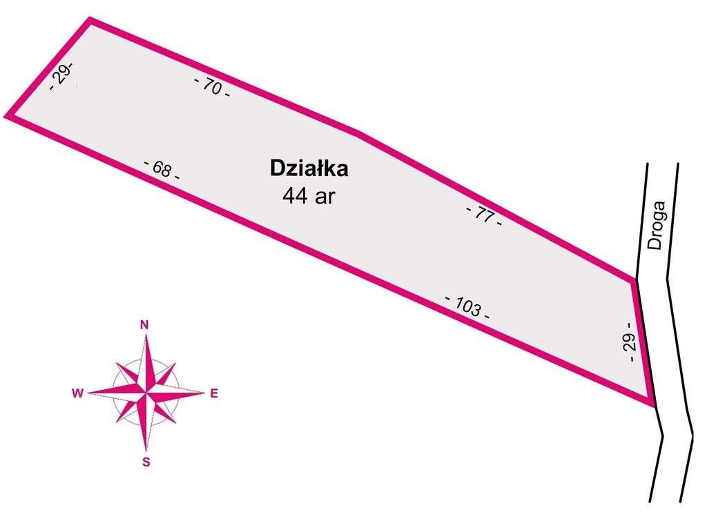 Działka 44 ary przy lesie w Grabówce - Pełny obrazek: 4/15