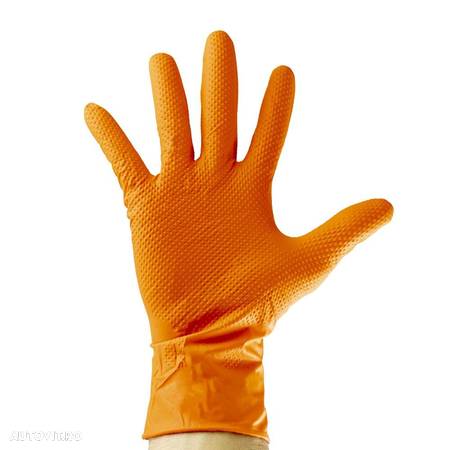 Manusi din nitril orange, 90 bucati, marime XL - 1