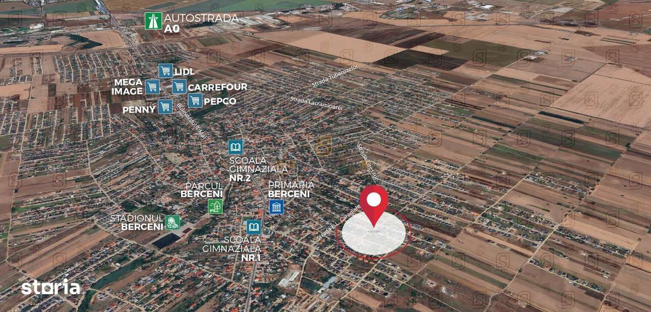 Oportunitate rezidentiala, Teren intravilan 594 mp, Comuna Berceni - Imagine principală: 5/7