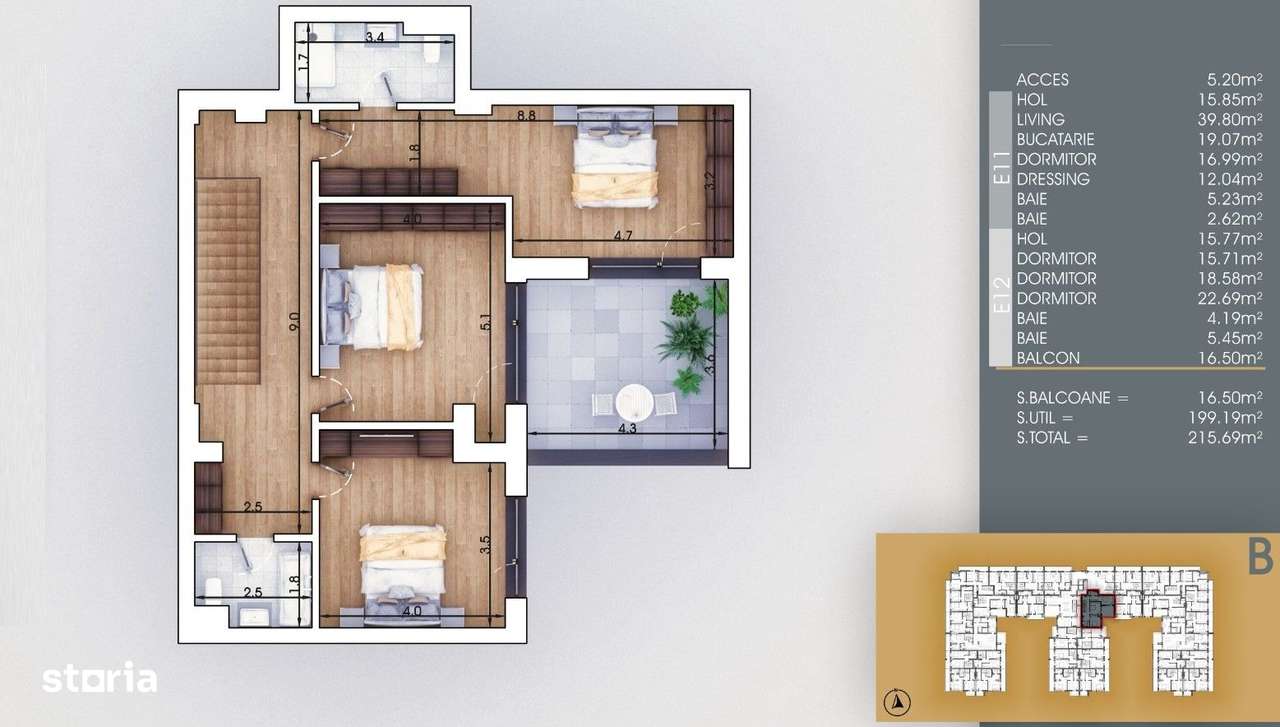 Titan 5 camere tip duplex 215 mp la 8 minute metrou N.Teclu - Imagine principală: 3/12