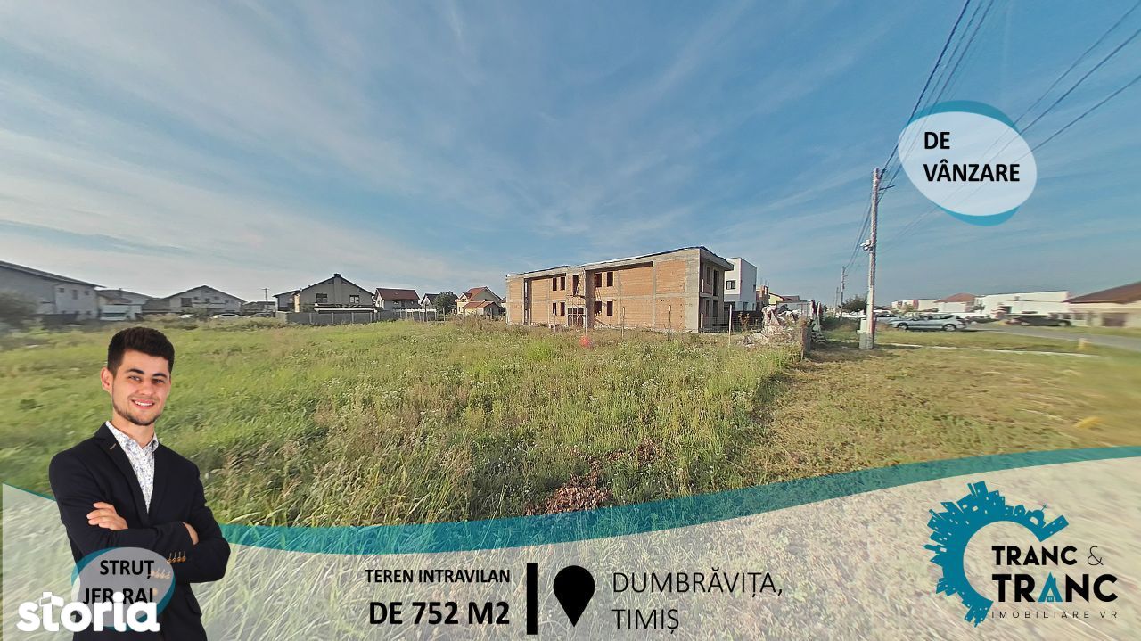 Teren intravilan de 752 m2 în Dumbrăvița(ID: 27744)