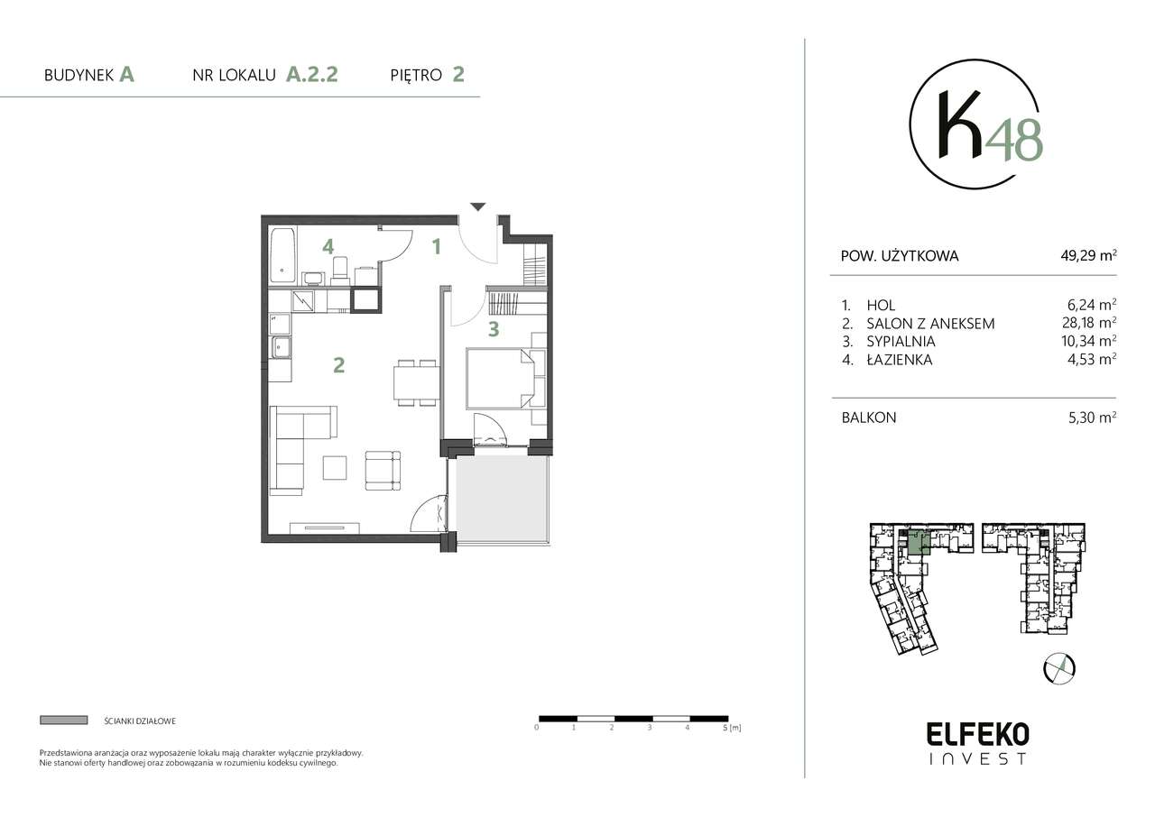K48 - komfortowe 2 pokoje, Gdańsk Przymorze - Pełny obrazek: 2/6