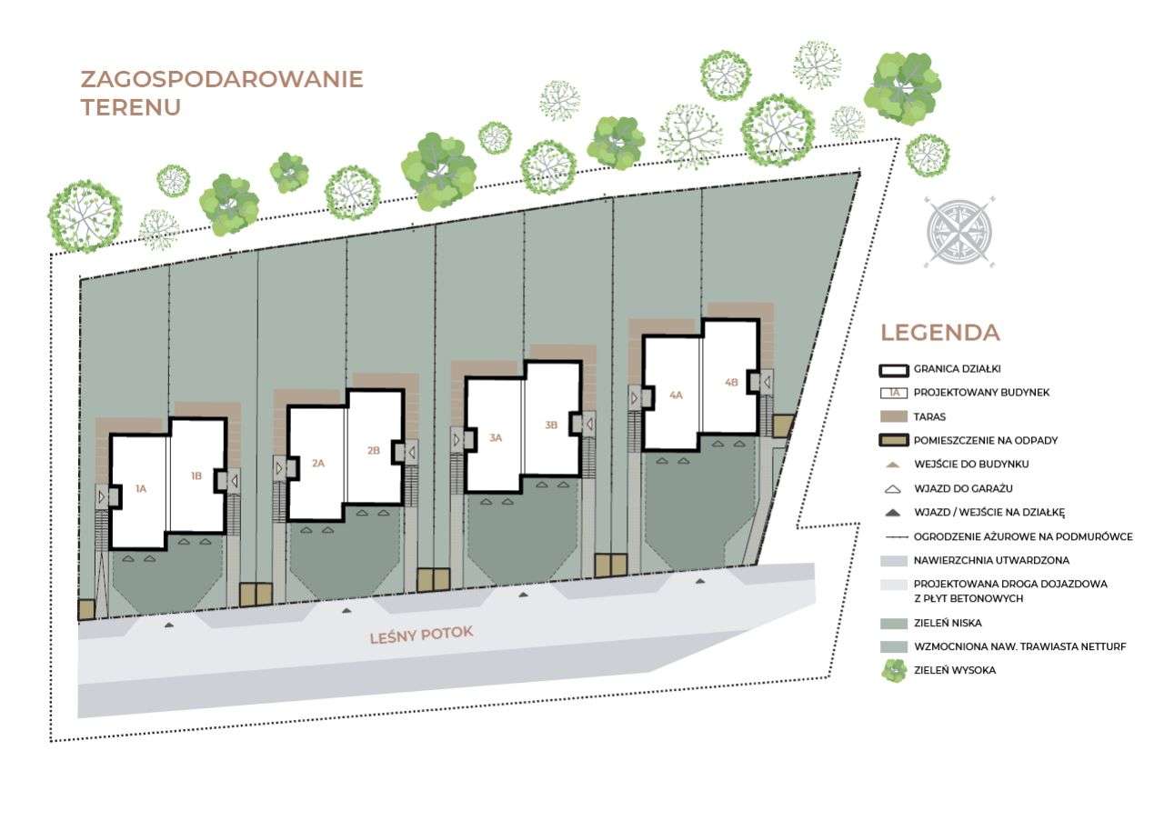 Działka z PnB + gotowy projekt 8 domów w zabudowie bliźniaczej-4