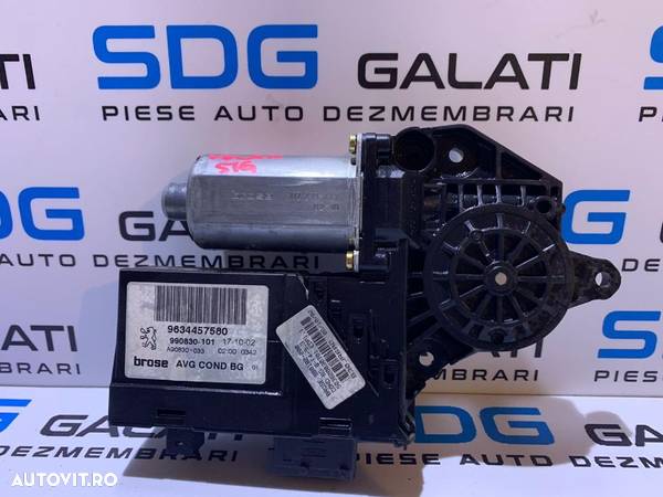 Motoras cu Modul Macara Electrica Usa Stanga Fata Sofer Peugeot 307 2001-2008 Cod: 9634457580 - 1