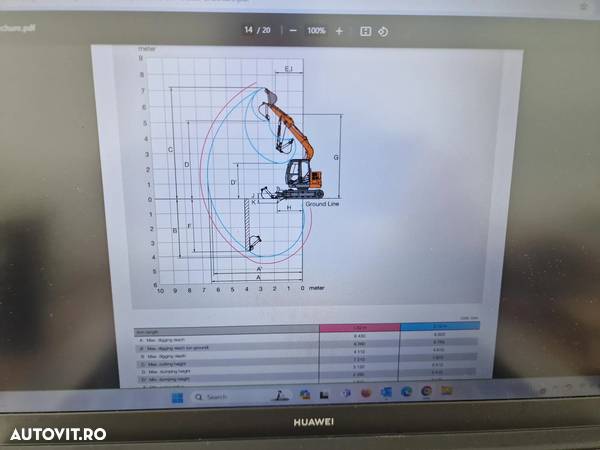 Hitachi ZX85USB-6, senile cauciu, cupla rapida+3 cupe, inst picon-STARE CA NOU-PROMOTIE 65900 EUR+Tva, posibilitate leasing - 29