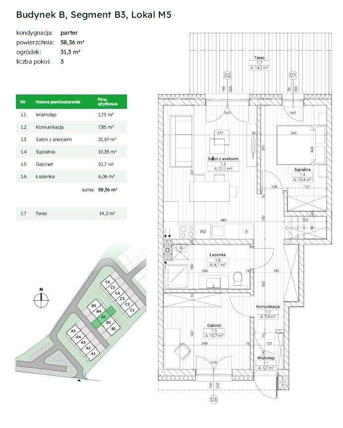 Niska zabudowa,3 pokojowe z ogródkiem, 2m.p. - Pełny obrazek: 3/7
