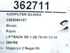 KOMPUTER SILNIKA SKODA RAPID Spaceback (NH1) 2012 - 2019 1.2 55 kW [75 KM] benzyna 2012 - 2015 - 6