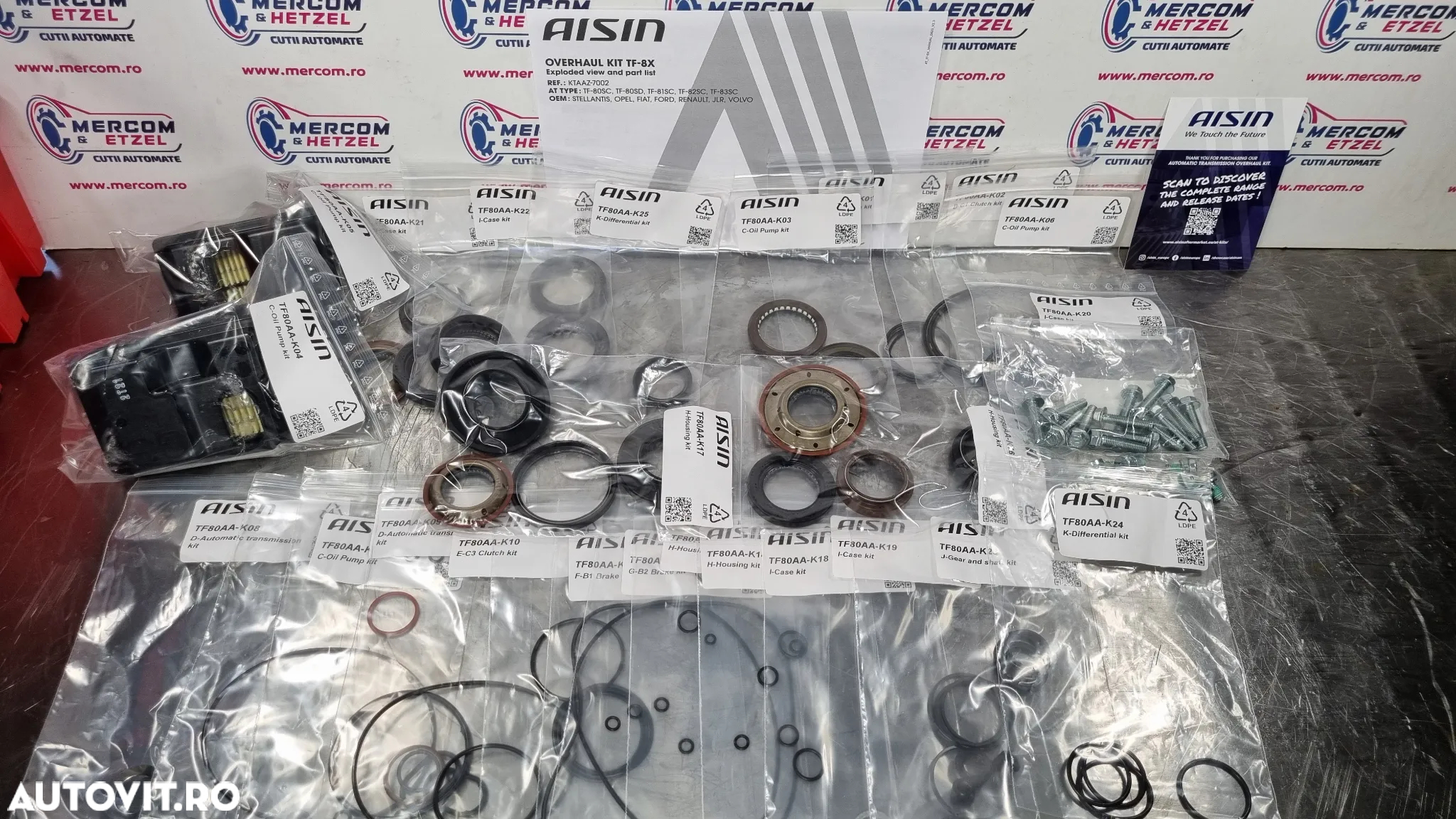 Set Garnituri Original AISIN(contine 2 seturi garnituri) cutie automata TF80SC - TF80SD - TF81SC - TF82SC OPEL FORD VOLVO 6 viteze - 2