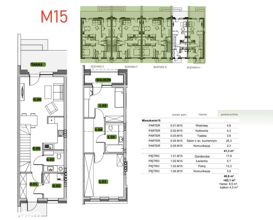 Przedsprzedaż! Dwupoziomowe 82 m²-3 pokoje! - Widok 2