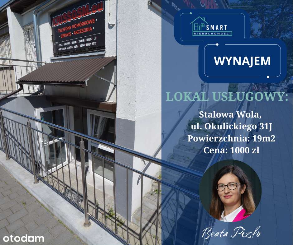 Lokal usługowy na wynajem – ul. Okulickiego, 19 m² - Pełny obrazek: 1/12