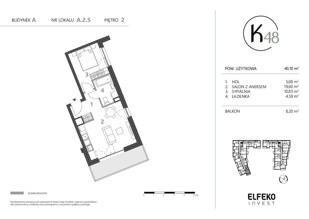 K48 - 2 pokojowe 40m2, pod inwestycję - Pełny obrazek: 2/6