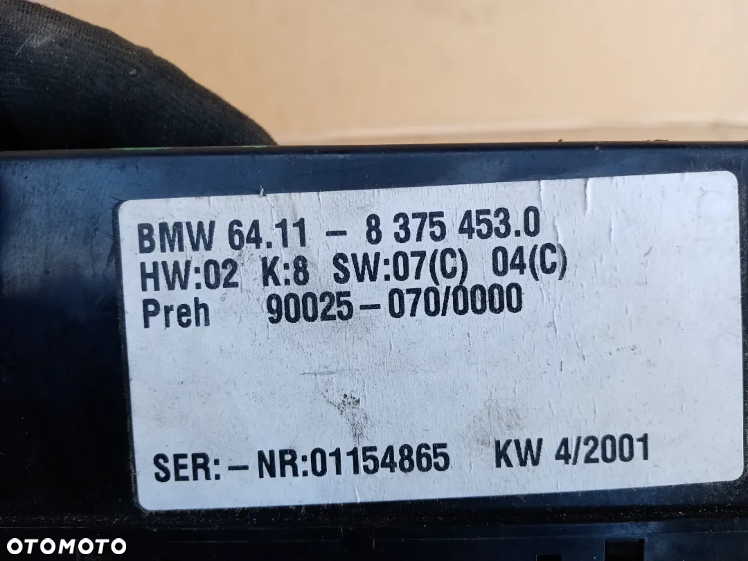 Panel nawiewu klimatyzacji climatronic BMW 5 E39 8375453 - 4