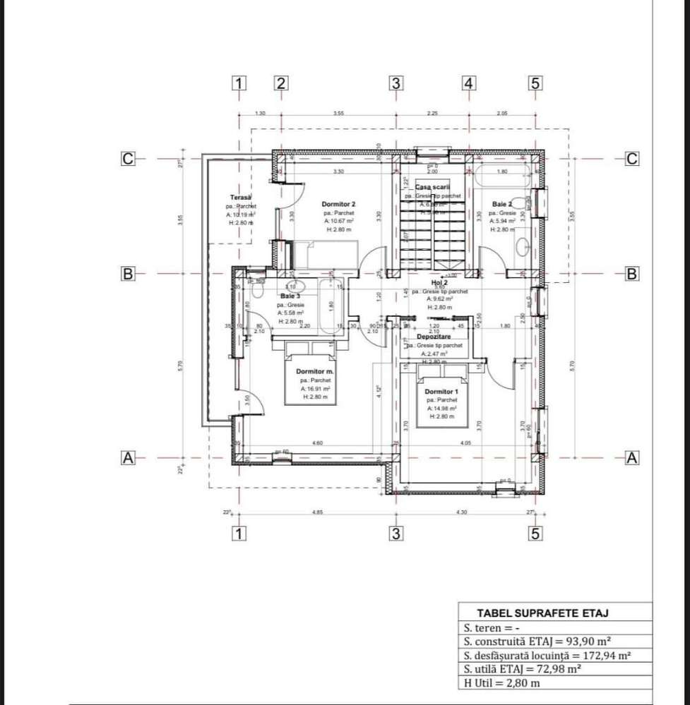 530 mp teren!3 BAI!134 mp utili!MAGAZIE!Dressing!Vila Rediu-Breazu - Imagine principală: 5/5