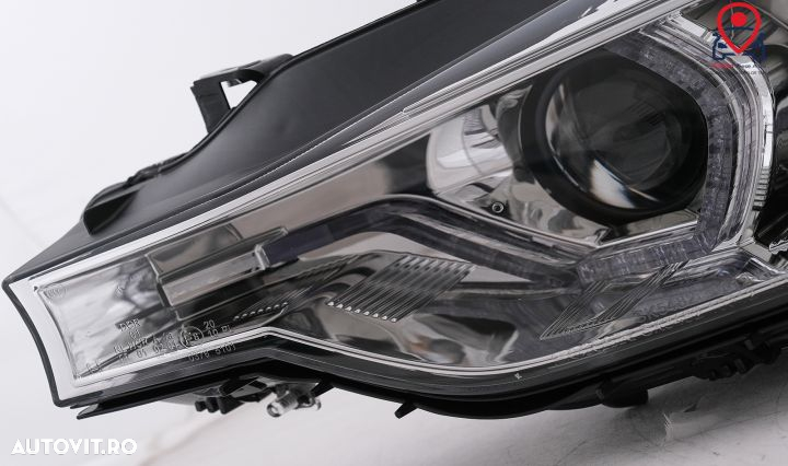 Faruri Angel Eyes LED DRL compatibil cu BMW Seria 3 F30 F31 Sedan Touring LCI (2015-2019) Crom Tuni - 3