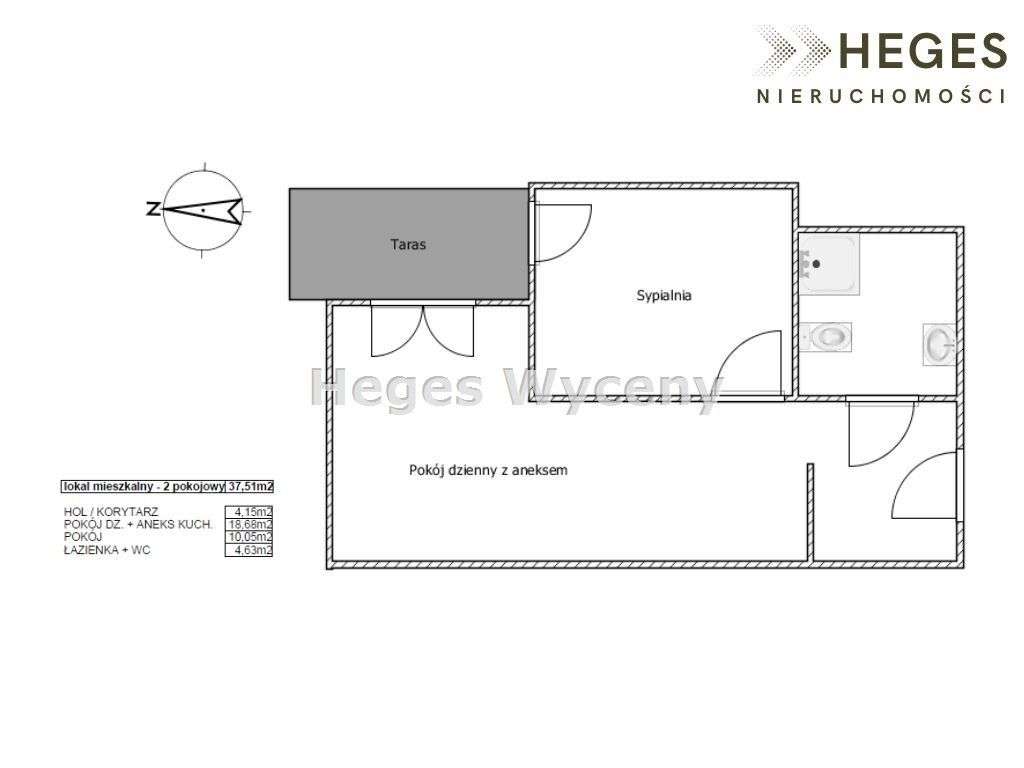 0% prowizji, bez podatku PCC, nowe dwupokojowe mieszkanie z Tarasem-7