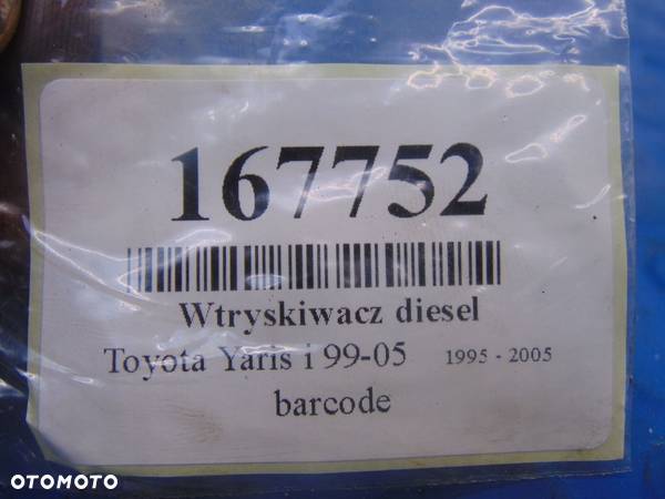 TOYOTA YARIS 1.4 WTRYSKIWACZ DIESEL 0445110085 - 4