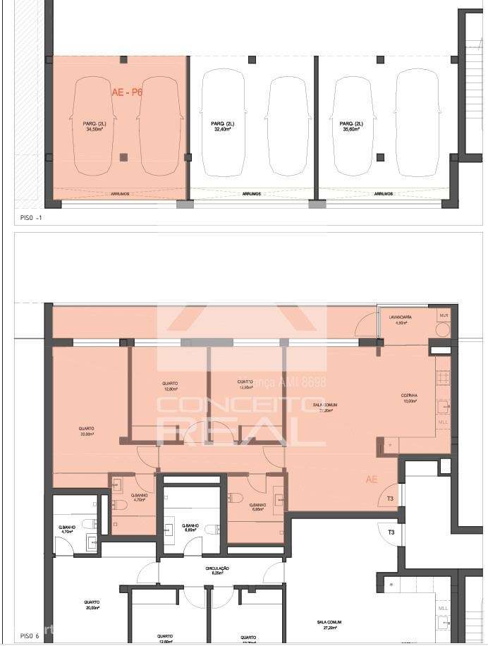 Apart. T3 c/ Box p/ 2 viat. Novo - Lordelo (Paredes) - Grande imagem: 4/12