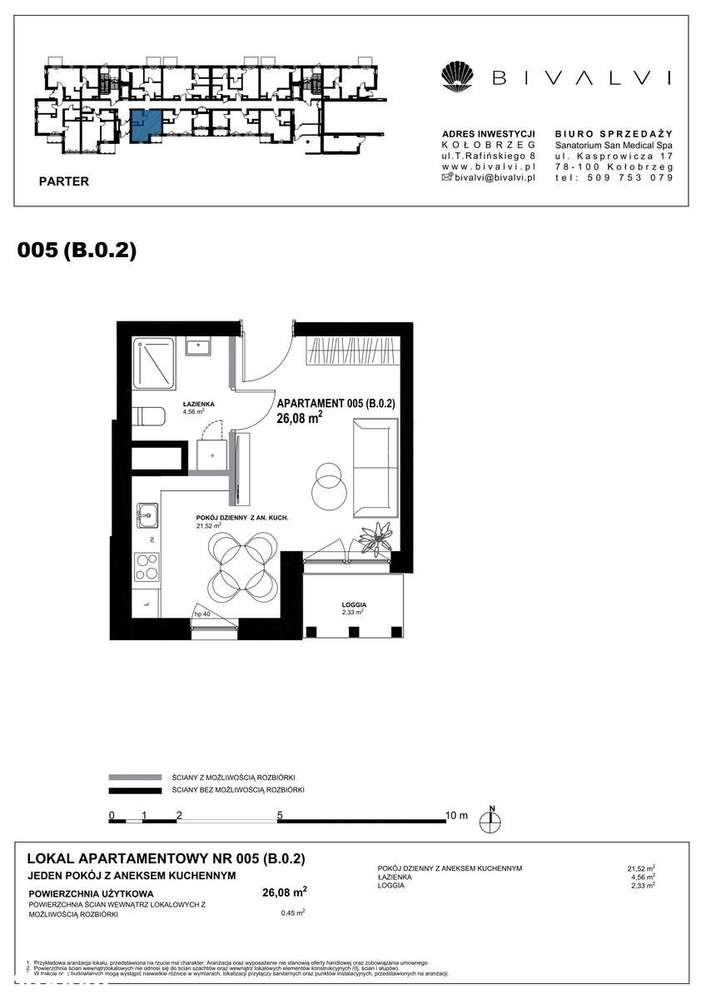 Bivalvi  | apartament 1-pok. | 26,08 m² | 5 - Pełny obrazek: 2/9
