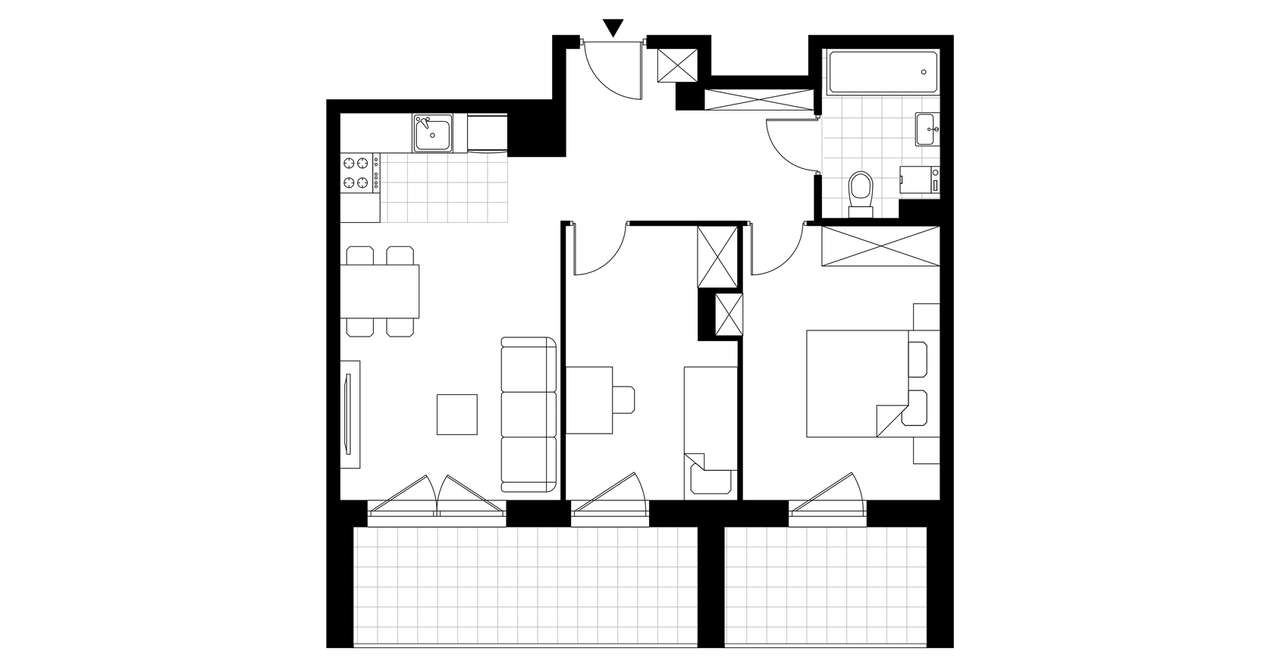 3-pokojowe mieszkanie 53m2 + 2 loggie Bezpośrednio - Pełny obrazek: 4/9