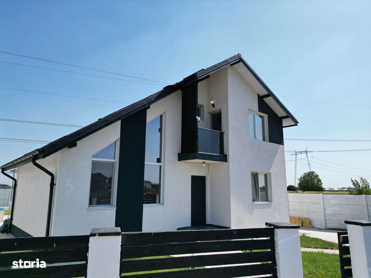 Casă de vânzare modernă P+1 , piscină Berceni – 5 camere, teren 450 mp-1