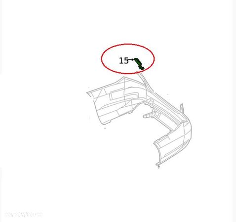 Prawy Ślizg zderzaka tylnego Mercedes S-Klasa W222 A2228851621 wspornik mocowanie zderzaka prawy tył - 1