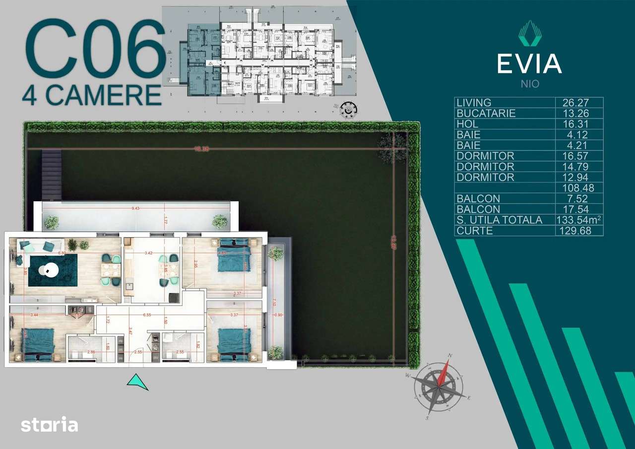 4 camere Decomandat Izolatie Fonica Proiect Nou Metrou N. Teclu 12 Min - Imagine principală: 3/12