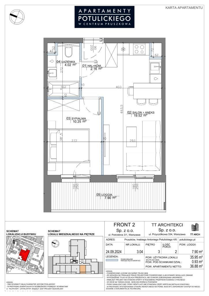 36 m2 (2p.) najlepszy adres w centrum Pruszkowa - Pełny obrazek: 2/5