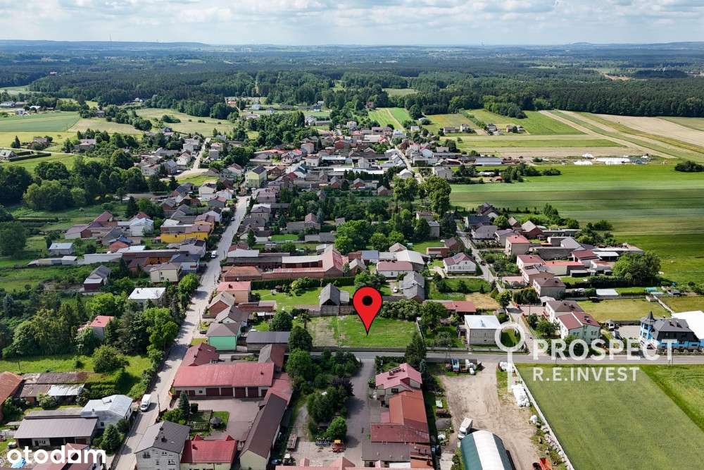 Działka 1600 m² Żelisławice, media, asfalt, WZ - Pełny obrazek: 1/8