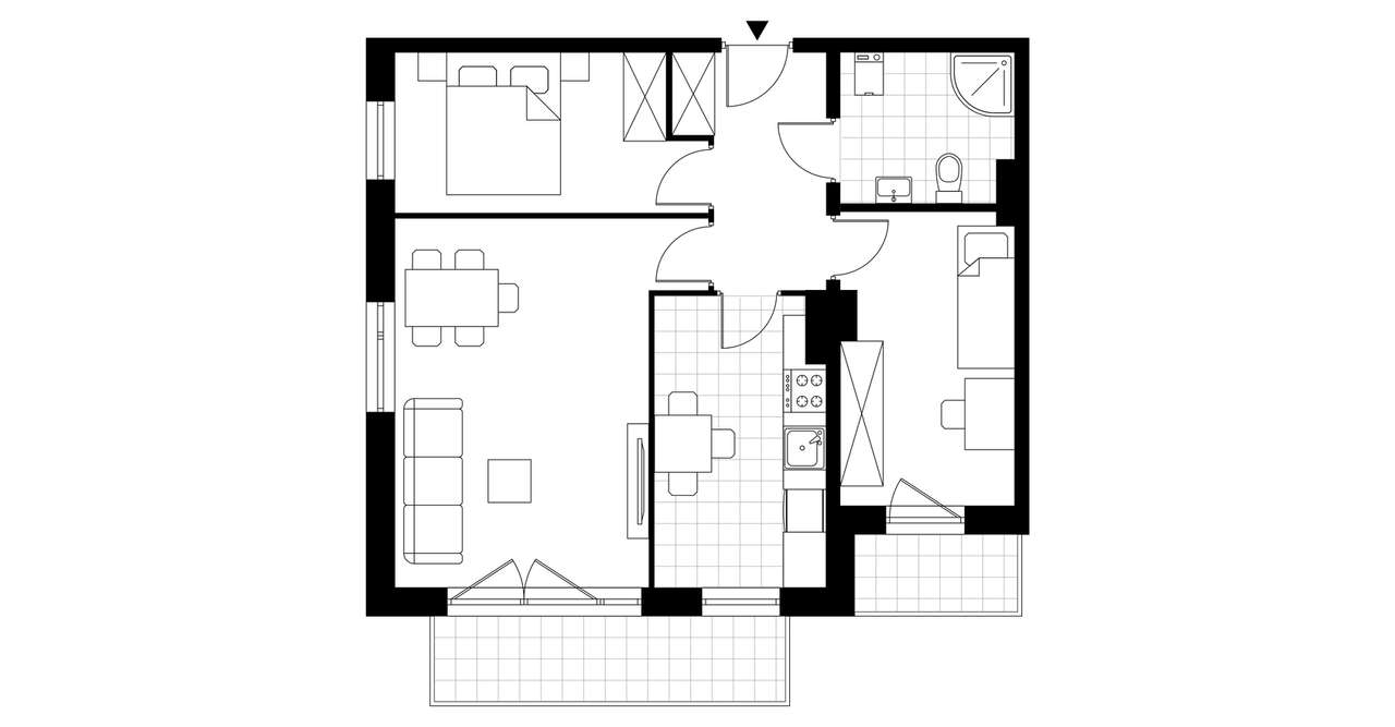 3-pokojowe mieszkanie 59m2 + 2 balkony - Pełny obrazek: 3/6