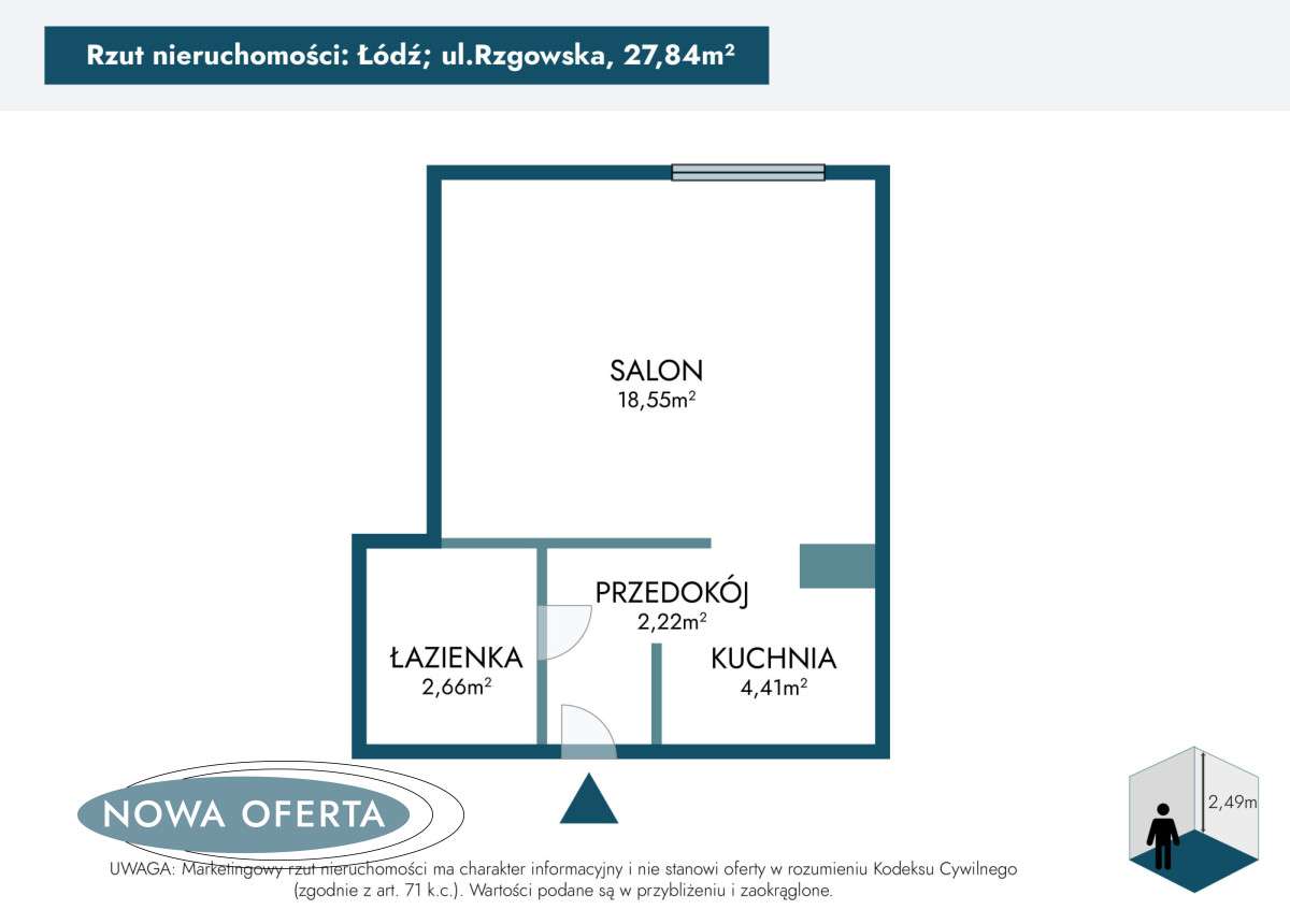 kawalerka na parterze w okolicy Icmp - Pełny obrazek: 4/12