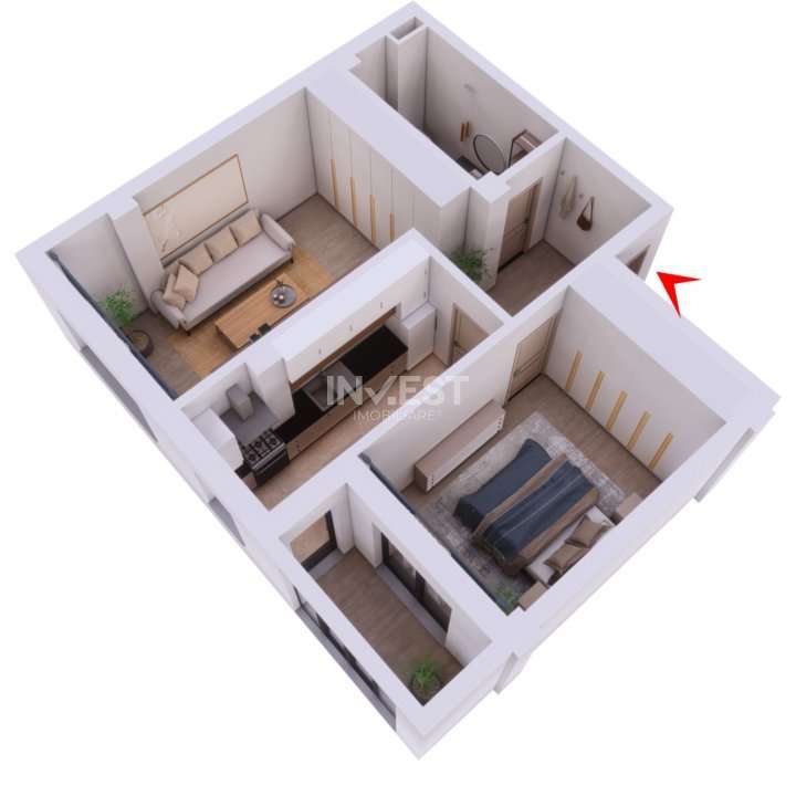 COMISION 0%! 2 CAMERE DECOMANDAT BLOC NOU-10