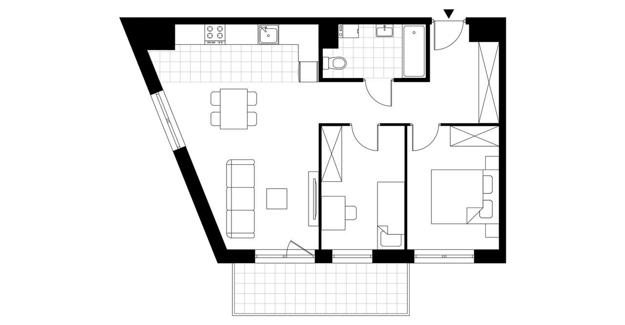 3-pokojowe mieszkanie 60m2 + balkon Bezpośrednio - Pełny obrazek: 3/8