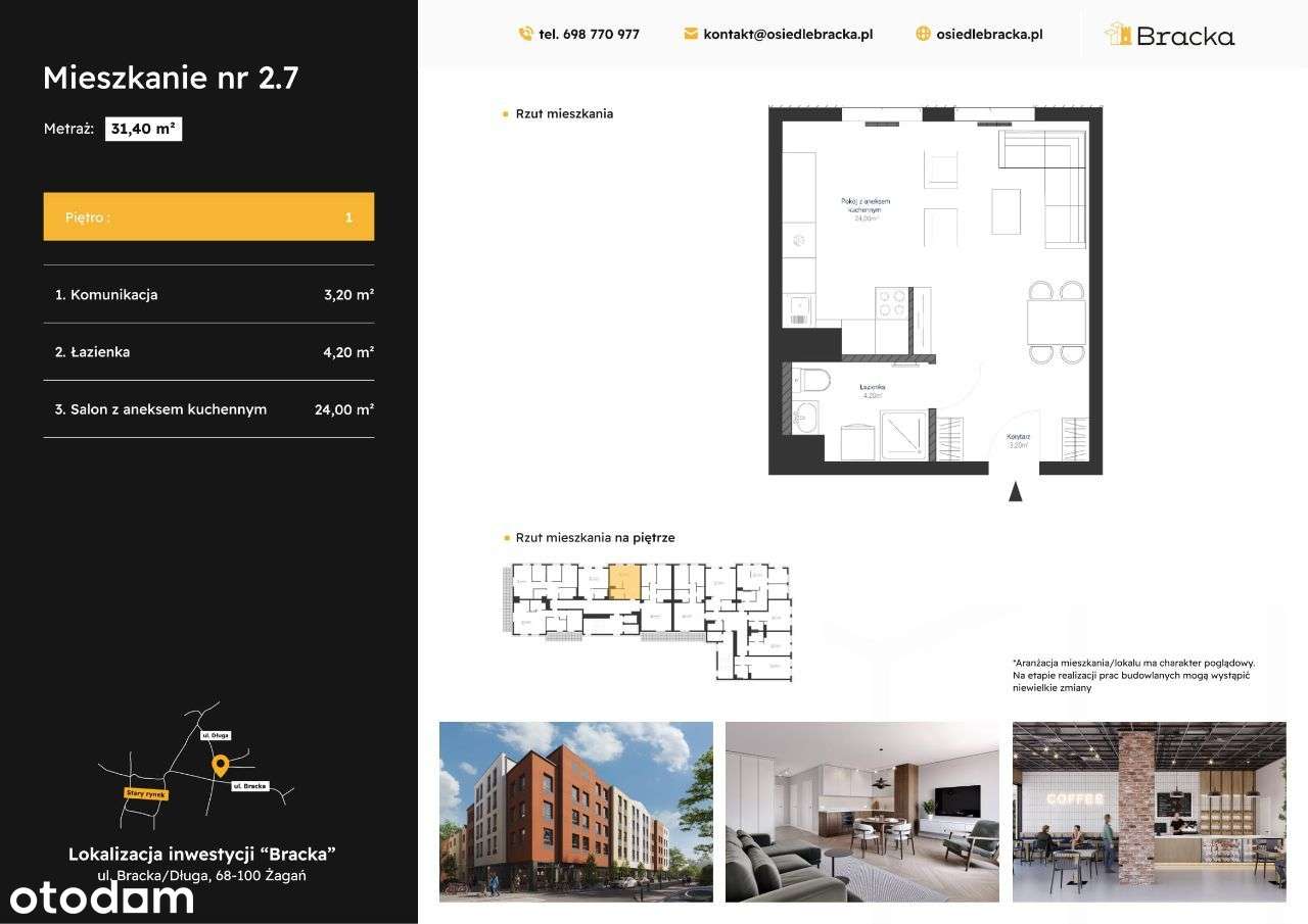 Osiedle Bracka | mieszkanie 1-pok. | 2.7 - Pełny obrazek: 2/6
