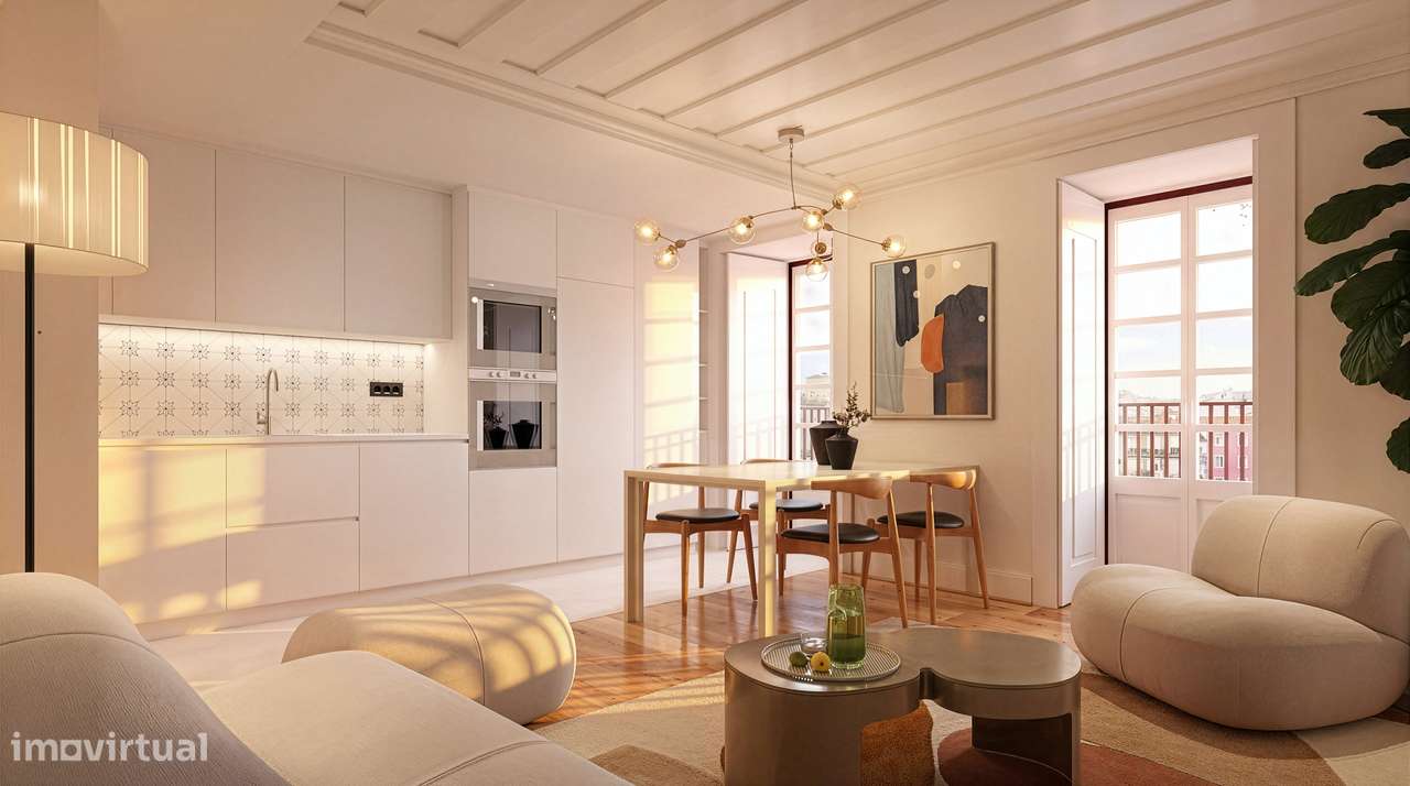 Elegante Apartamento T1 com varanda e vista desafogada-0