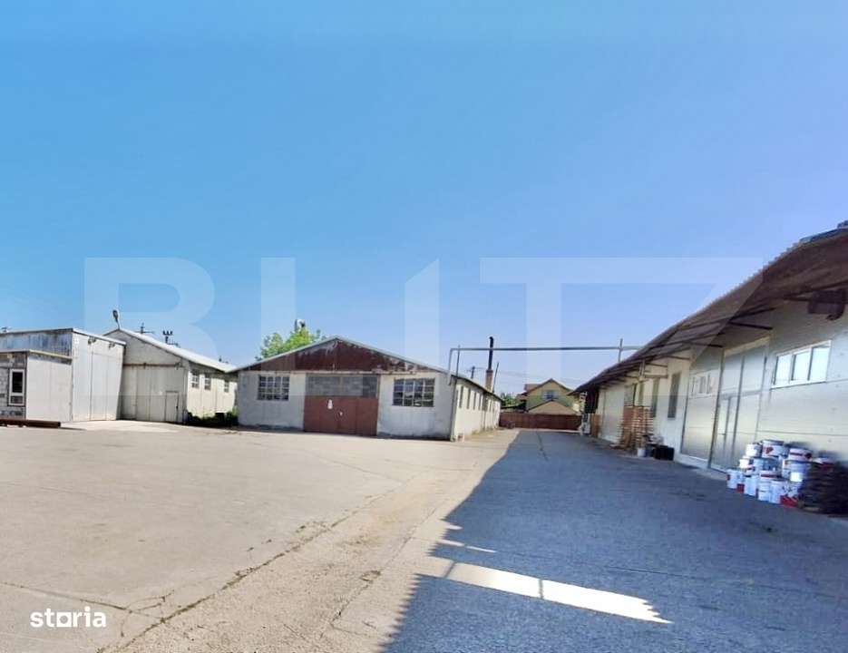 Teren industrial 4.150 mp cu 3 hale moderne cu utilitati,acces dublu s - Imagine principală: 3/6