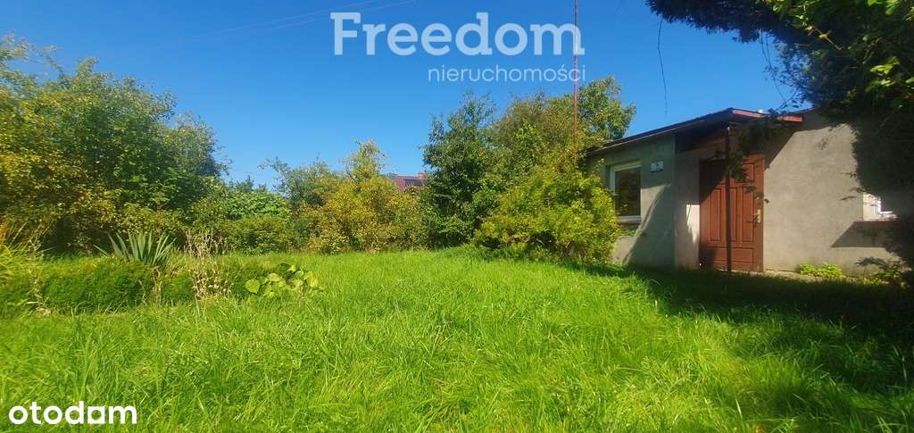 Duża działka budowlana z domkiem i sadem.-1